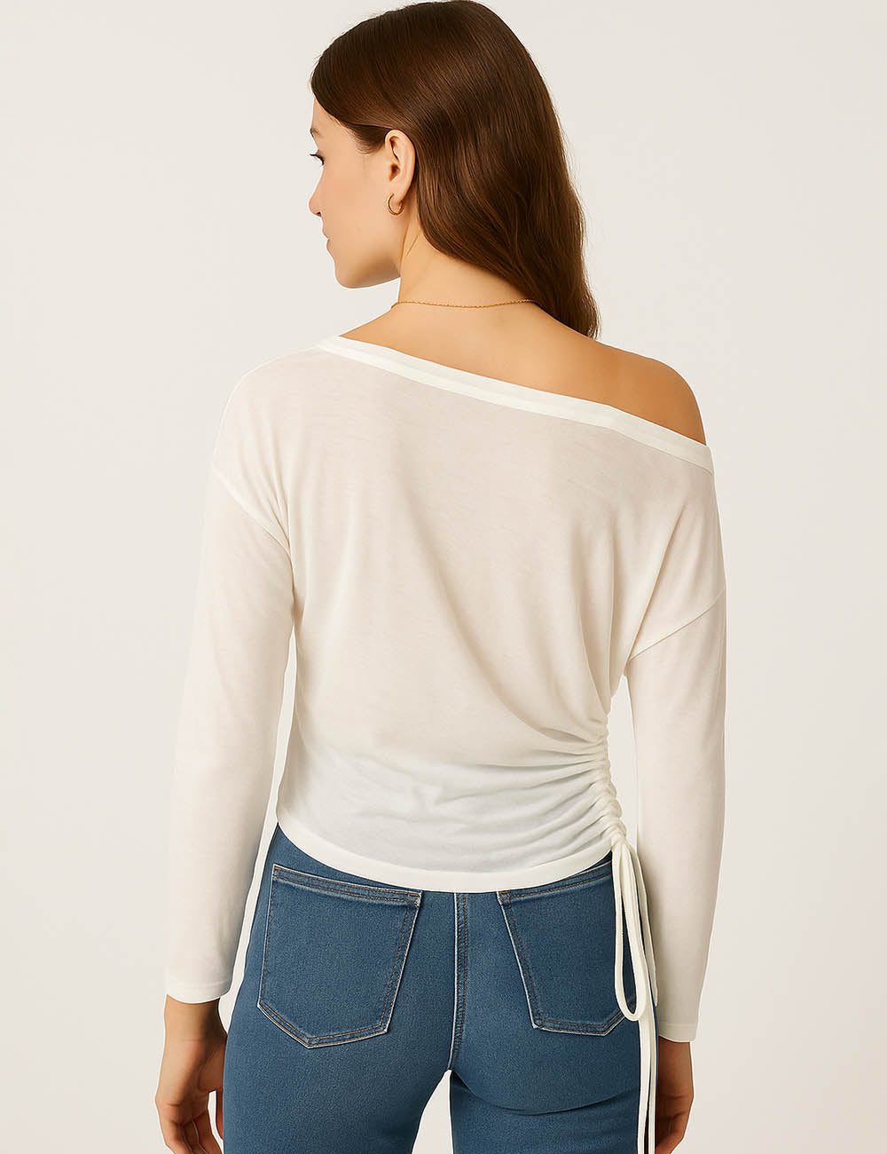 Ladies Tiny See Sheer Pullover Ballet Flat Print Tee