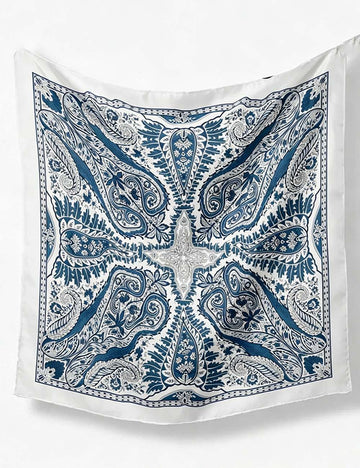 Ladies Paisley Print Square Scarf Elegant Neck Scarf