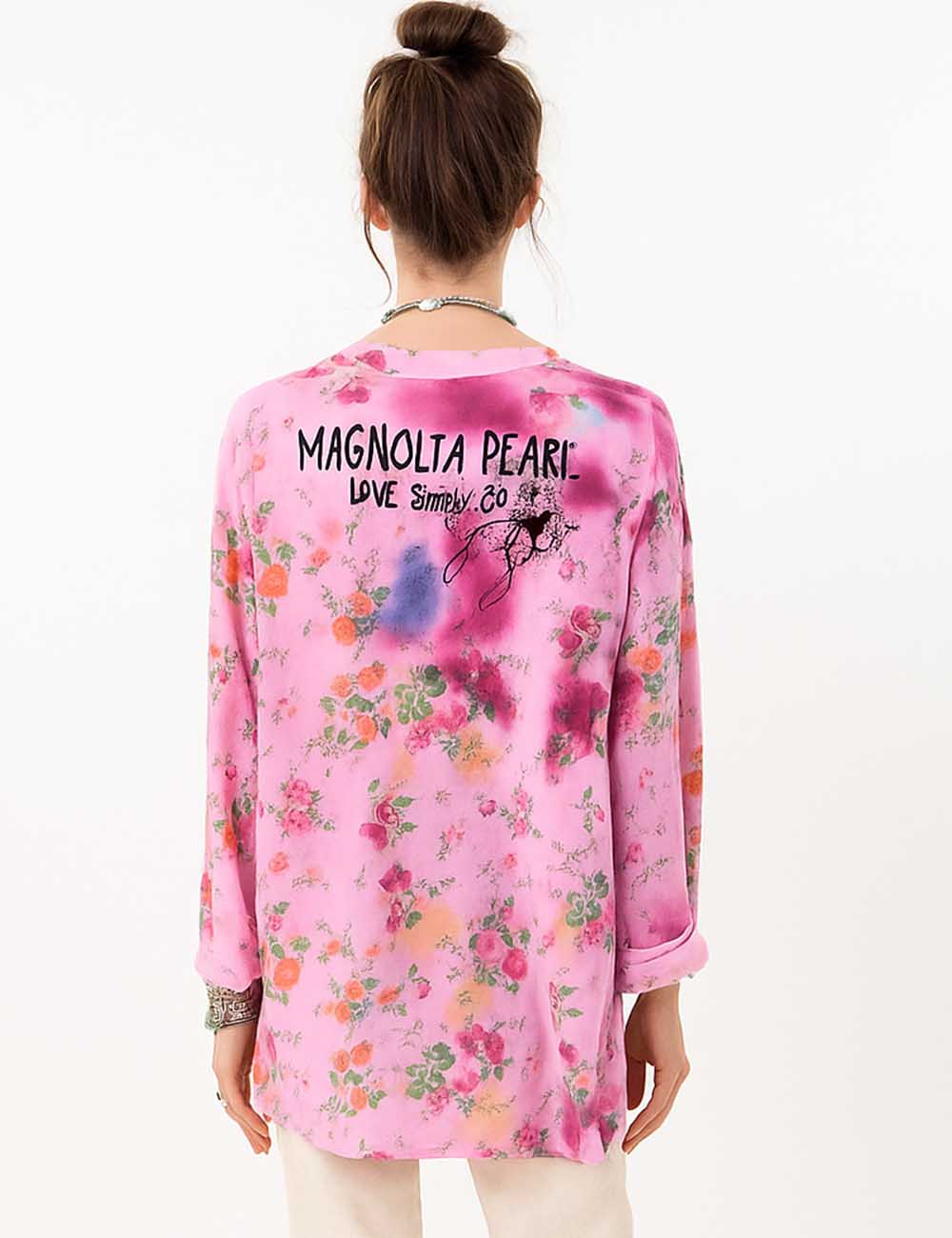 Ladies Casual Bird Floral Print Pullover T-Shirt