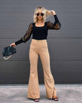 Casual Style Solid Color Ladies Daily Trousers 6143 - SWEETKAMA