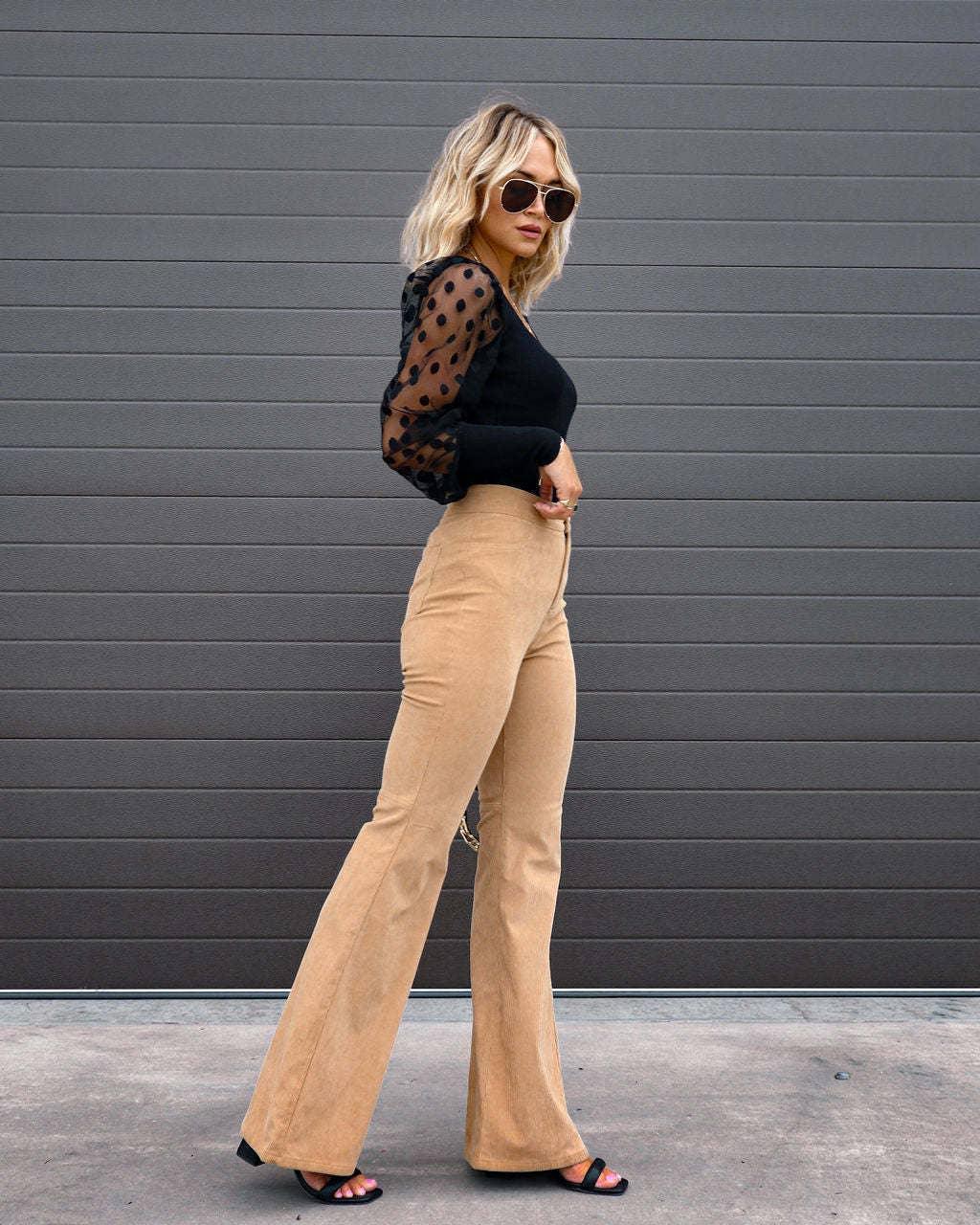 Casual Style Solid Color Ladies Daily Trousers 6143 - SWEETKAMA