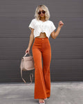 Casual Style Solid Color Ladies Daily Trousers 6143 - SWEETKAMA