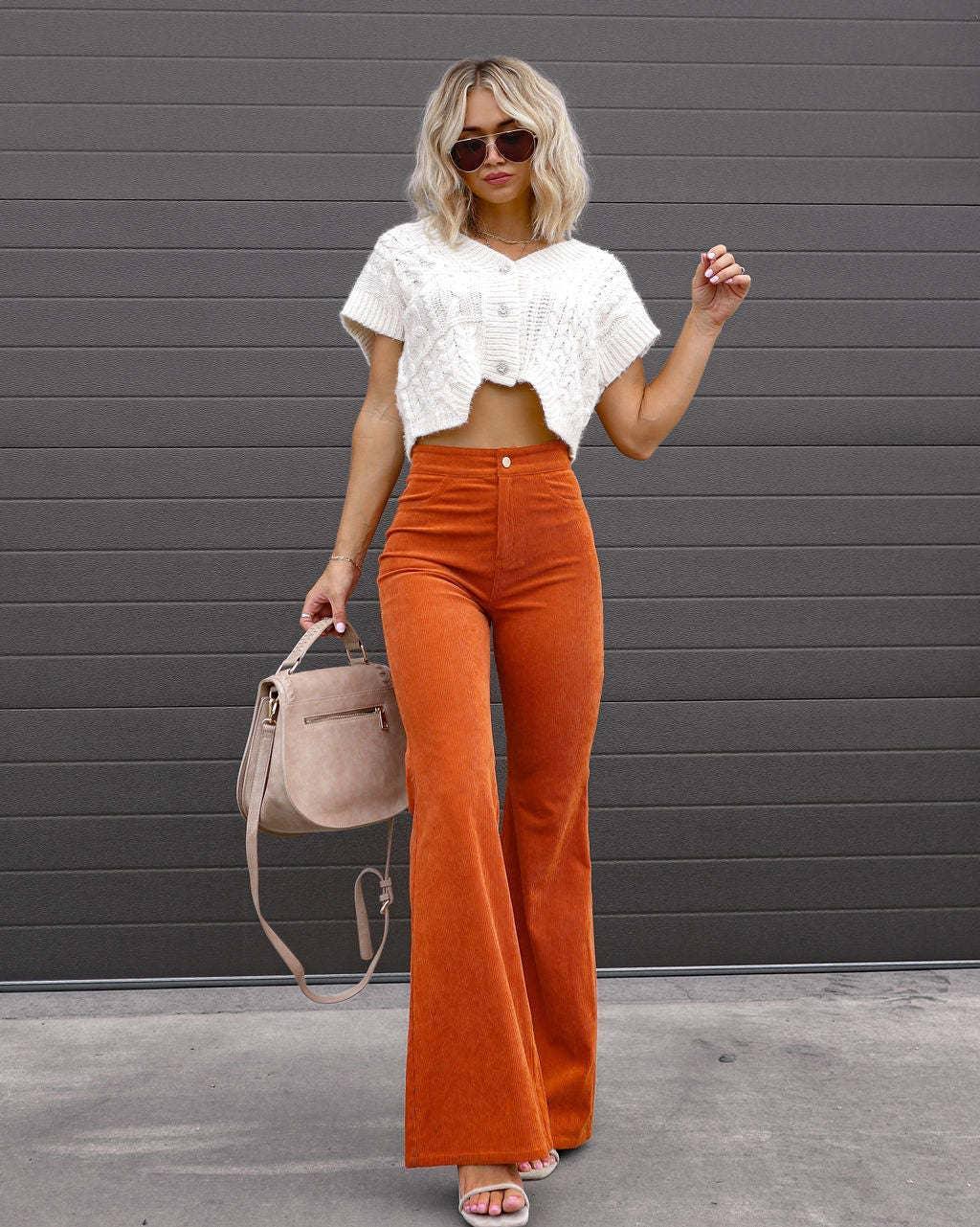 Casual Style Solid Color Ladies Daily Trousers 6143 - SWEETKAMA