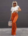 Casual Style Solid Color Ladies Daily Trousers 6143 - SWEETKAMA