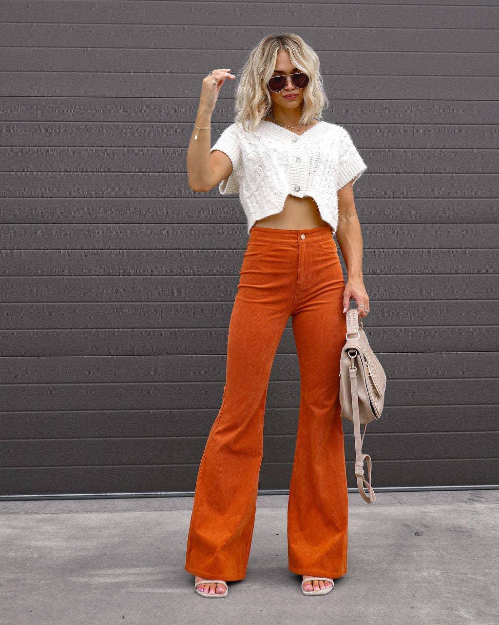 Casual Style Solid Color Ladies Daily Trousers 6143 - SWEETKAMA