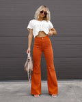 Casual Style Solid Color Ladies Daily Trousers 6143 - SWEETKAMA