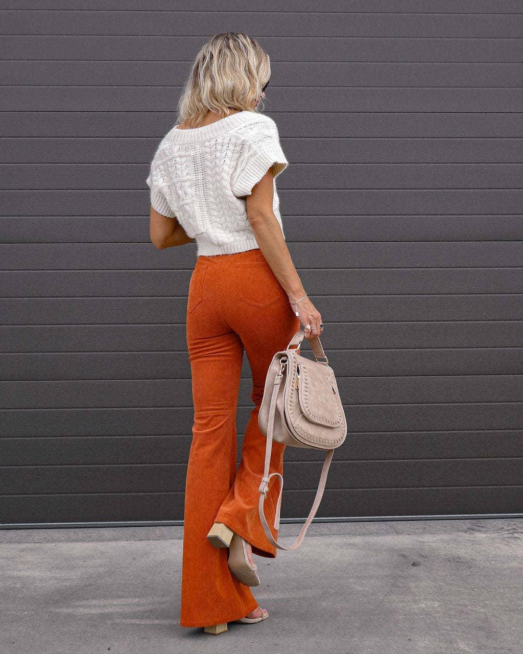 Casual Style Solid Color Ladies Daily Trousers 6143 - SWEETKAMA