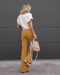 Casual Style Solid Color Ladies Daily Trousers 6143 - SWEETKAMA