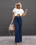 Casual Style Solid Color Ladies Daily Trousers 6143 - SWEETKAMA