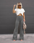 Casual Style Solid Color Ladies Daily Trousers 6143 - SWEETKAMA