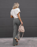 Casual Style Solid Color Ladies Daily Trousers 6143 - SWEETKAMA