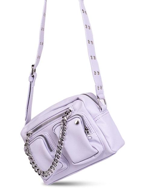 Ladies Punk PU and Silver Chain Hanging Bag TZ231054