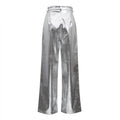 Charming Solid Color Silver Casual Pants CK10147J - SWEETKAMA