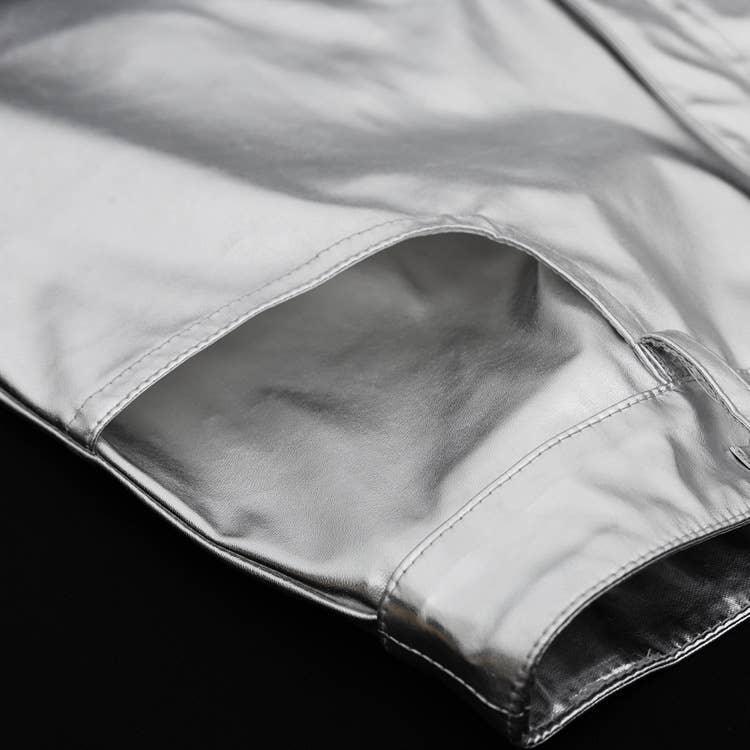 Charming Solid Color Silver Casual Pants CK10147J - SWEETKAMA