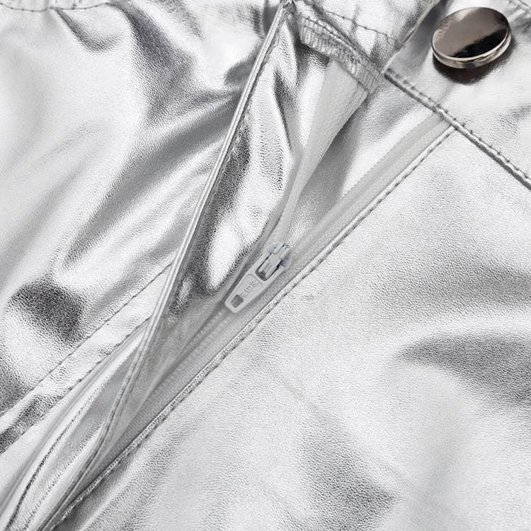 Charming Solid Color Silver Casual Pants CK10147J - SWEETKAMA