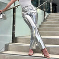Charming Solid Color Silver Casual Pants CK10147J - SWEETKAMA