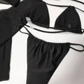 Classic 2PCS Bikini Set with Top and Shorts Cover Y1279 - SWEETKAMA