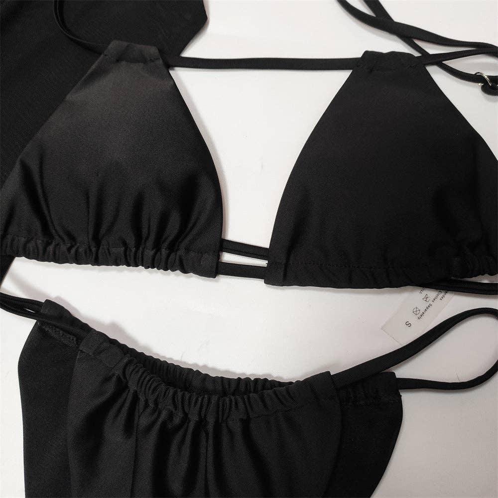 Classic 2PCS Bikini Set with Top and Shorts Cover Y1279 - SWEETKAMA