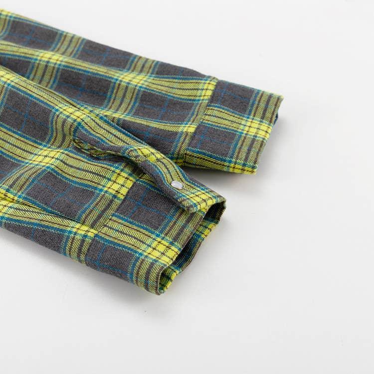 Classic Long Sleeves Plaid Shirt Casual Top CS10384T - SWEETKAMA