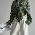Classic Long Sleeves Plaid Shirt Casual Top CS10384T - SWEETKAMA