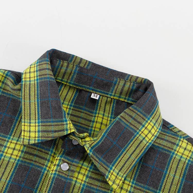 Classic Long Sleeves Plaid Shirt Casual Top CS10384T - SWEETKAMA