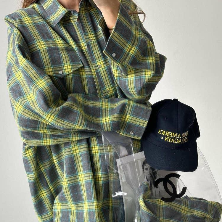 Classic Long Sleeves Plaid Shirt Casual Top CS10384T - SWEETKAMA