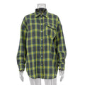 Classic Long Sleeves Plaid Shirt Casual Top CS10384T - SWEETKAMA