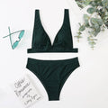 Classic Solid Color Simple Design 2PCS Bikini Set Y01 - SWEETKAMA