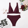 Classic Solid Color Simple Design 2PCS Bikini Set Y01 - SWEETKAMA