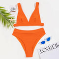 Classic Solid Color Simple Design 2PCS Bikini Set Y01 - SWEETKAMA