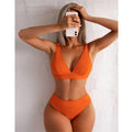 Classic Solid Color Simple Design 2PCS Bikini Set Y01 - SWEETKAMA