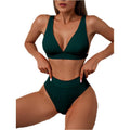 Classic Solid Color Simple Design 2PCS Bikini Set Y01 - SWEETKAMA