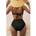 Classic Solid Color Two Shoulder 2PCS Bikini Set Y27 - SWEETKAMA