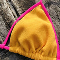 Color Block String Tie 2PCS Bikini Set Y40 - SWEETKAMA
