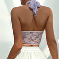 Cross Neck Solid Color Crop Top Corset Bra K029 - SWEETKAMA