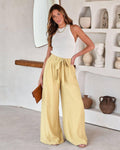 Daily Style Solid Color Ladies Wide Leg Trousers 23326 - SWEETKAMA