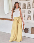 Daily Style Solid Color Ladies Wide Leg Trousers 23326 - SWEETKAMA