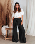 Daily Style Solid Color Ladies Wide Leg Trousers 23326 - SWEETKAMA
