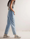 Denim Adjustable Shoulder High Roller Jumpsuit SKJ150 - SWEETKAMA