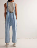Denim Adjustable Shoulder High Roller Jumpsuit SKJ150 - SWEETKAMA