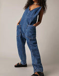 Denim Adjustable Shoulder High Roller Jumpsuit SKJ150 - SWEETKAMA