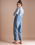 Denim Adjustable Shoulder High Roller Jumpsuit SKJ150 - SWEETKAMA
