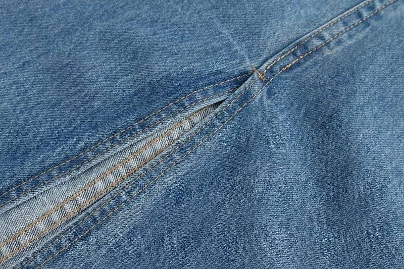 Denim Solid Color High Waist Women Daily Skirt E47734 - SWEETKAMA