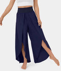 Elastic Waist Free Style Wide Leg Pants 23126 - SWEETKAMA