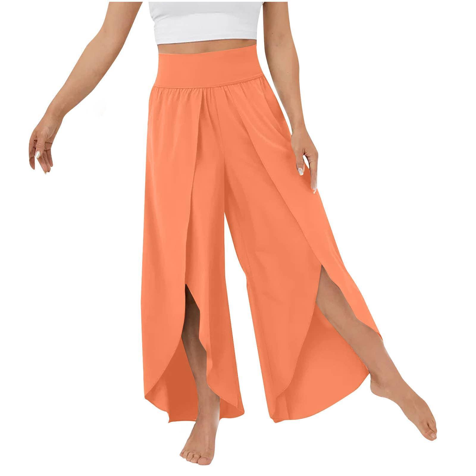 Elastic Waist Free Style Wide Leg Pants 23126 - SWEETKAMA
