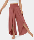 Elastic Waist Free Style Wide Leg Pants 23126 - SWEETKAMA