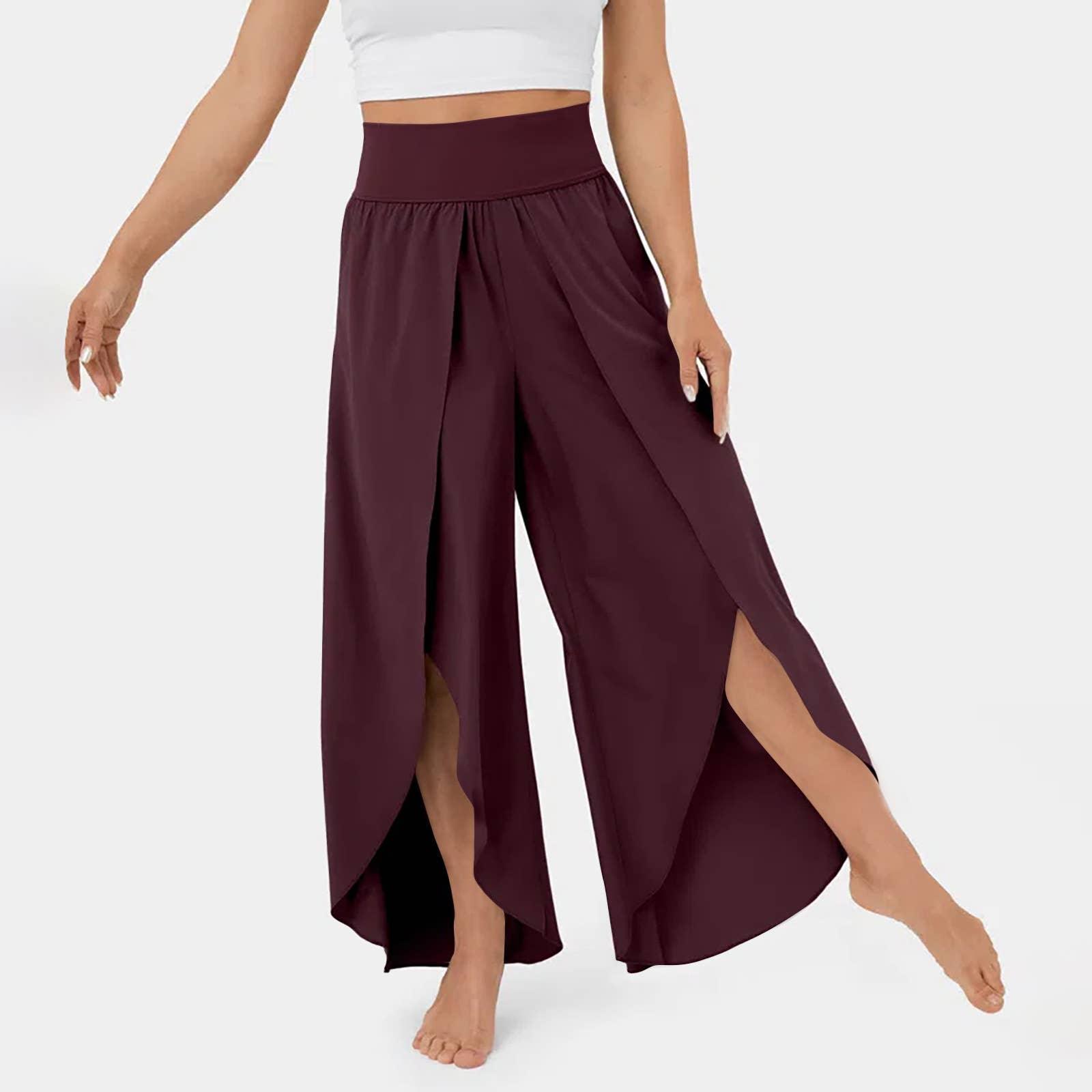 Elastic Waist Free Style Wide Leg Pants 23126 - SWEETKAMA