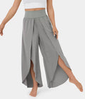 Elastic Waist Free Style Wide Leg Pants 23126 - SWEETKAMA