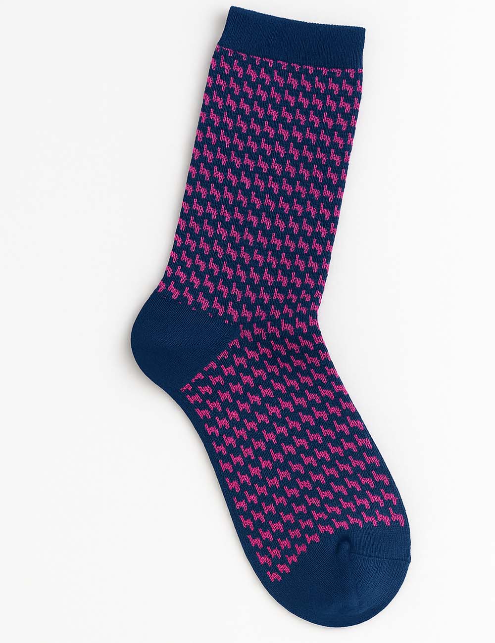 Ladies Vintage Geometric Jacquard Knit Midi Calf Socks