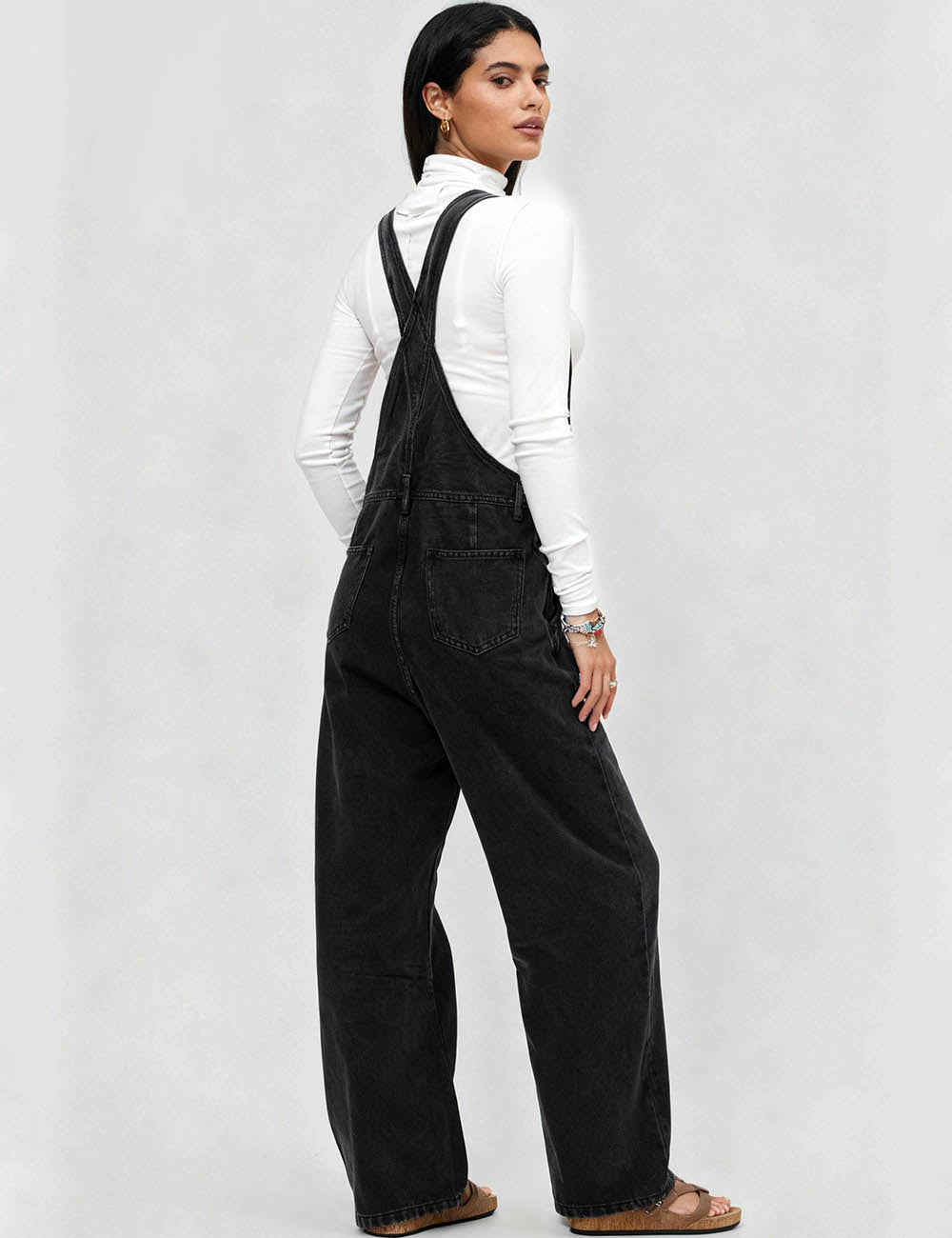 Ladies Strape Shoulder Daily Denim Overalls SKJ540